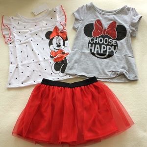 Disney Minnie Mouse Toddler Girls 3 piece set 3T